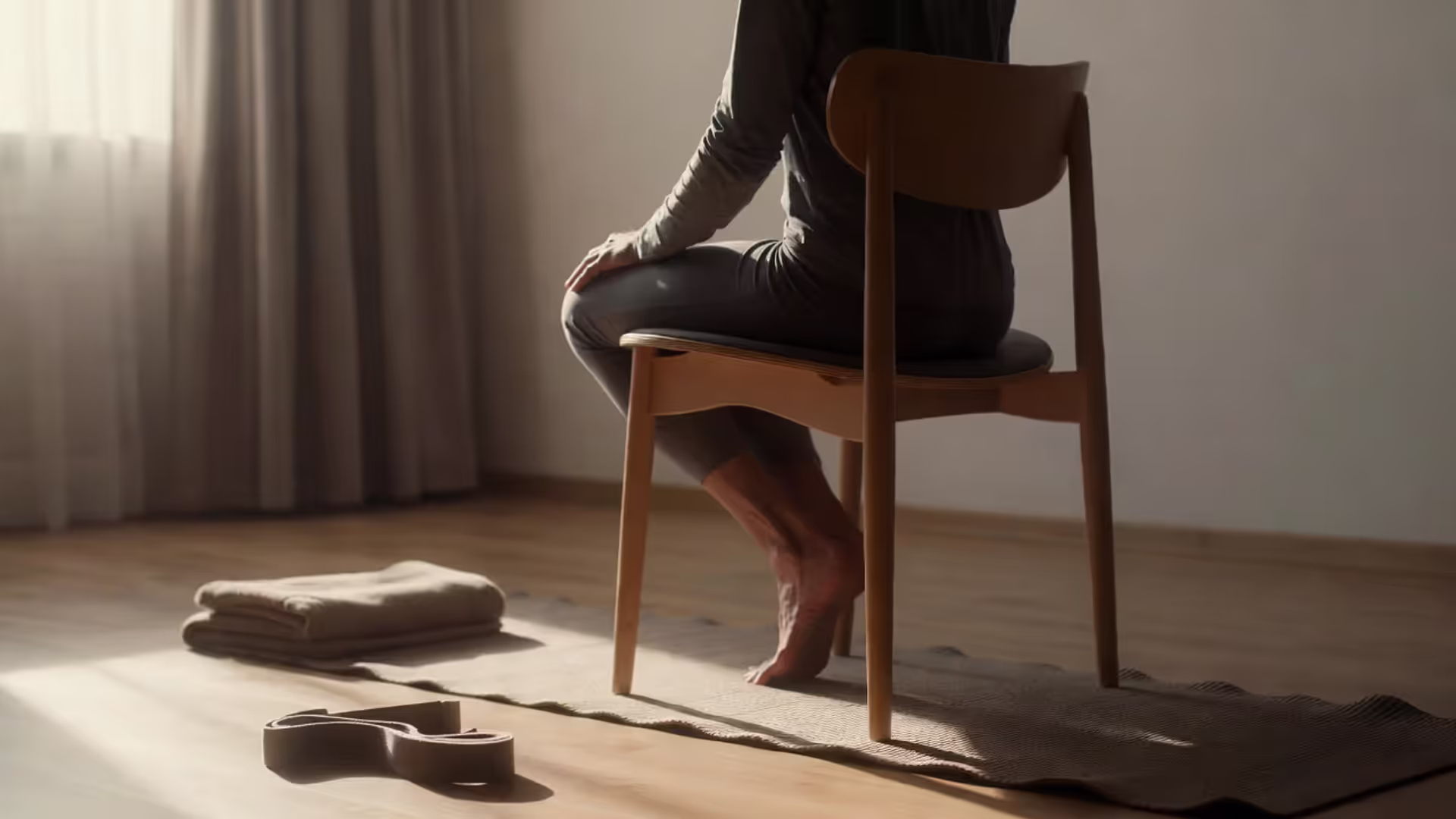 A stable chair turns yoga into a practice almost anyone can start.