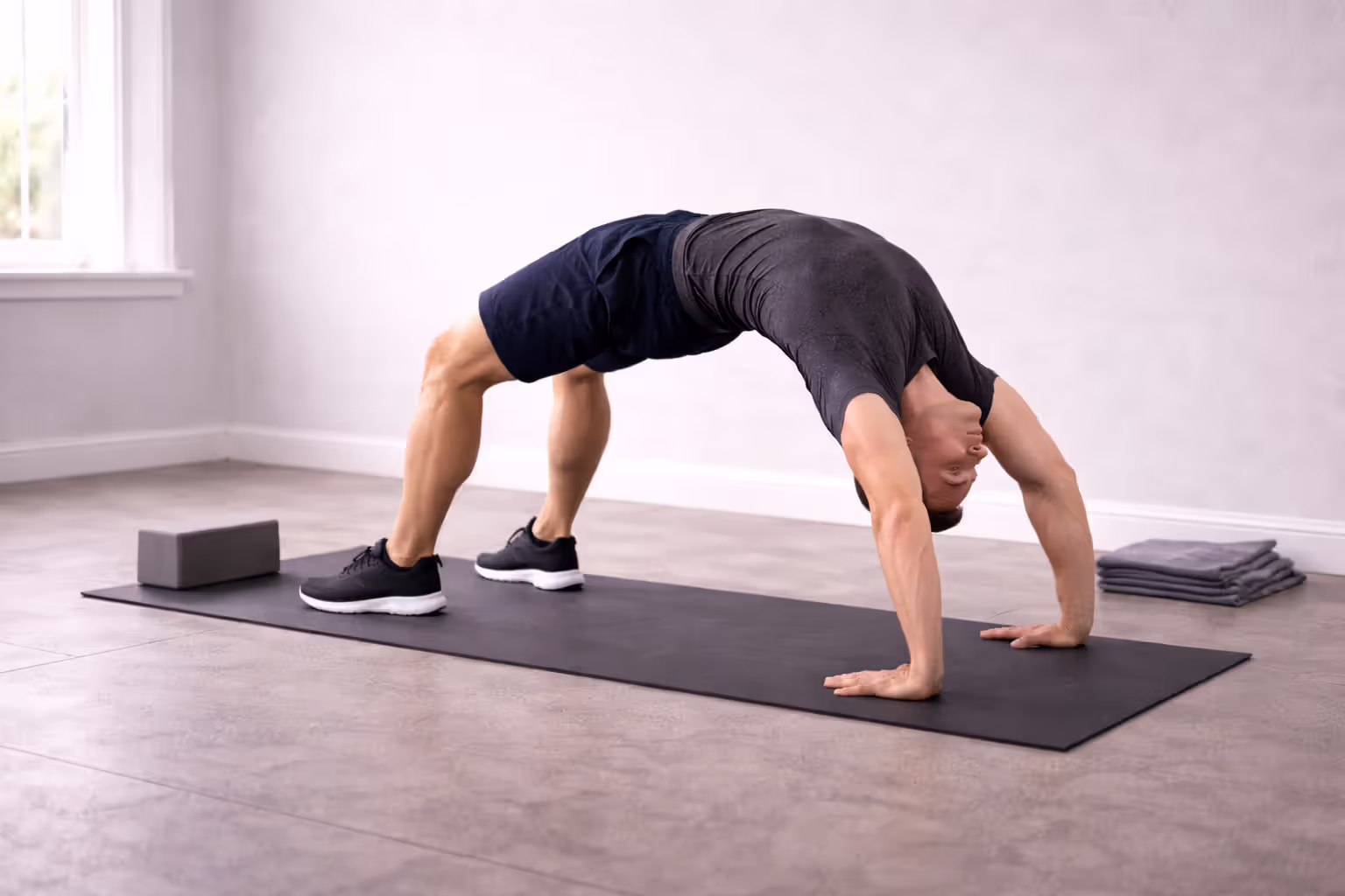 A safer Wheel is built with glutes and upper-back opening—not low-back crunching.